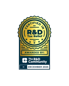 R&D Community — Certified in R&D Tax Relief, Gold award (December 2025)